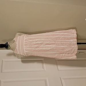 Lou & Grey women's white and orangish-red dress. Size small.